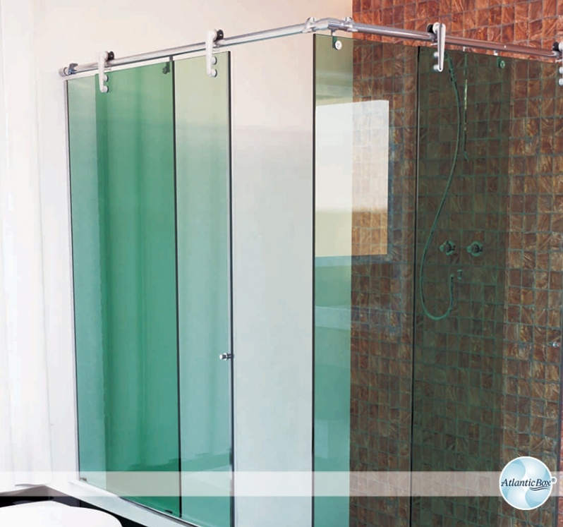 Box de Vidro Articulado para Banheiro Guararema - Box de Vidro Transparente